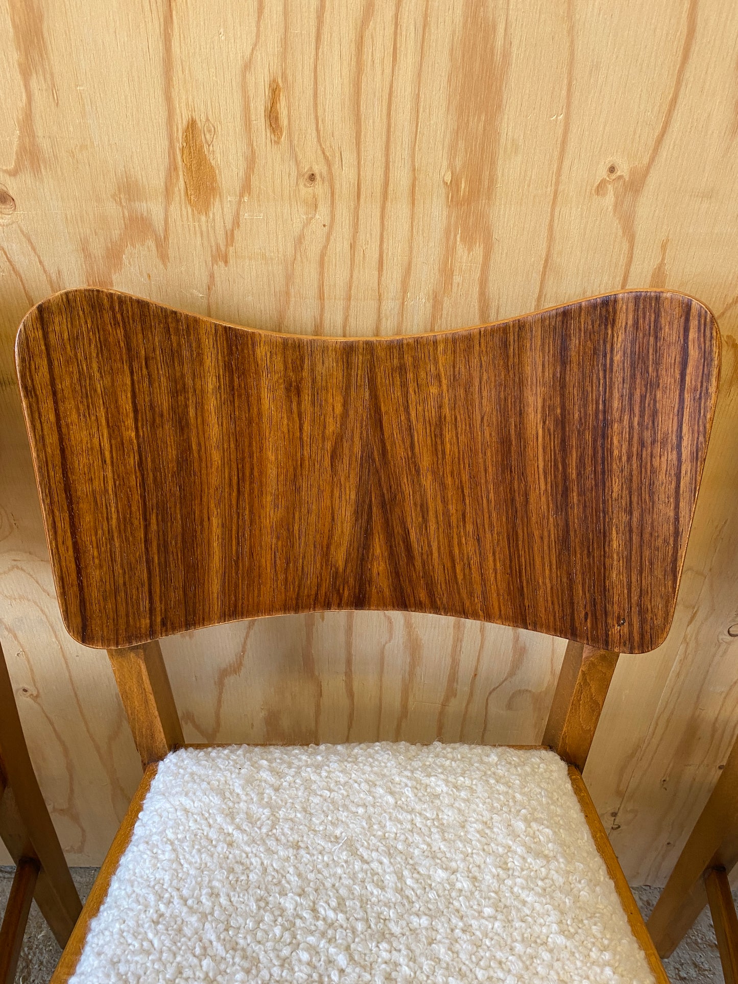 Four Bouclé Dining Chairs