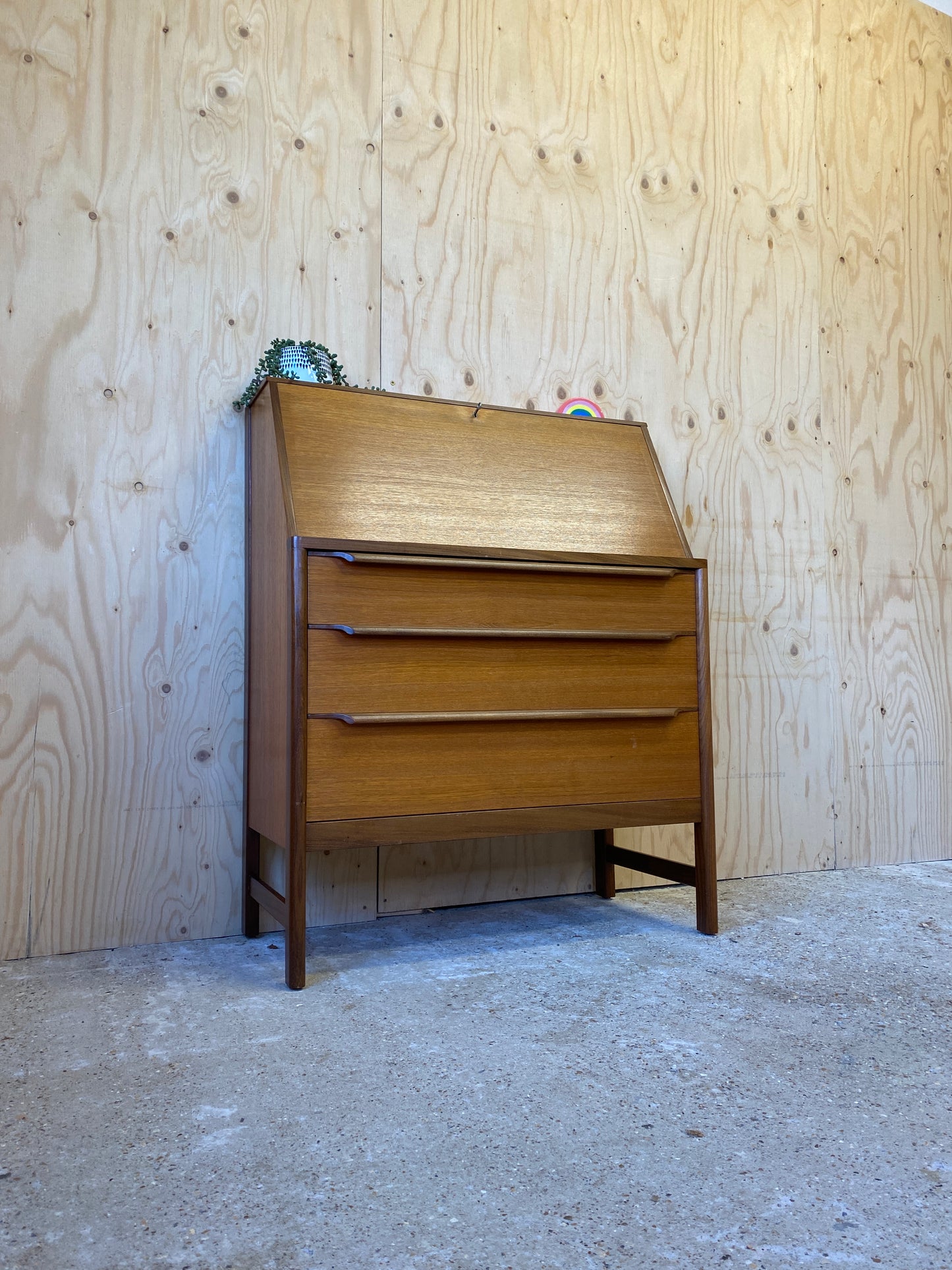 Mid Century Vintage Danish Style Bureau