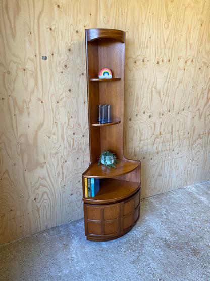 Retro Vintage Mid Century Corner Cabinet by Nathan Furniture
