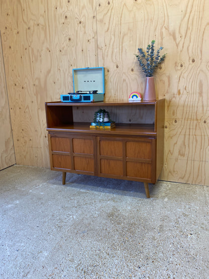 Mid Century Retro Vintage Sideboard by Nathan on Wooden Tapered Legs