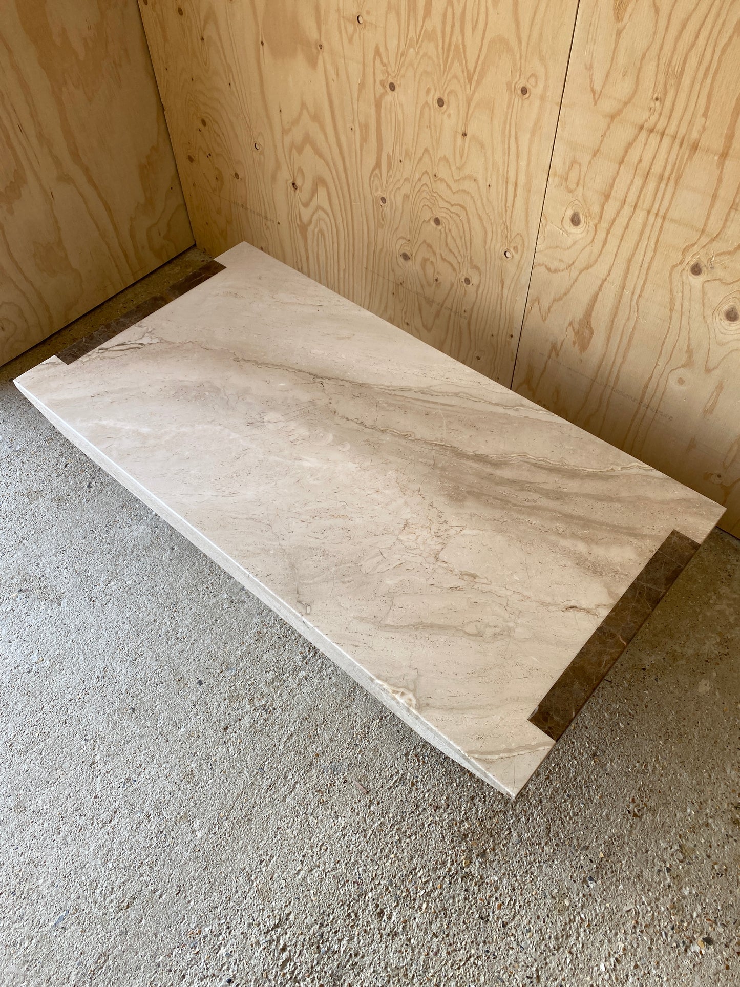 Vintage Italian Travertine Coffee Table