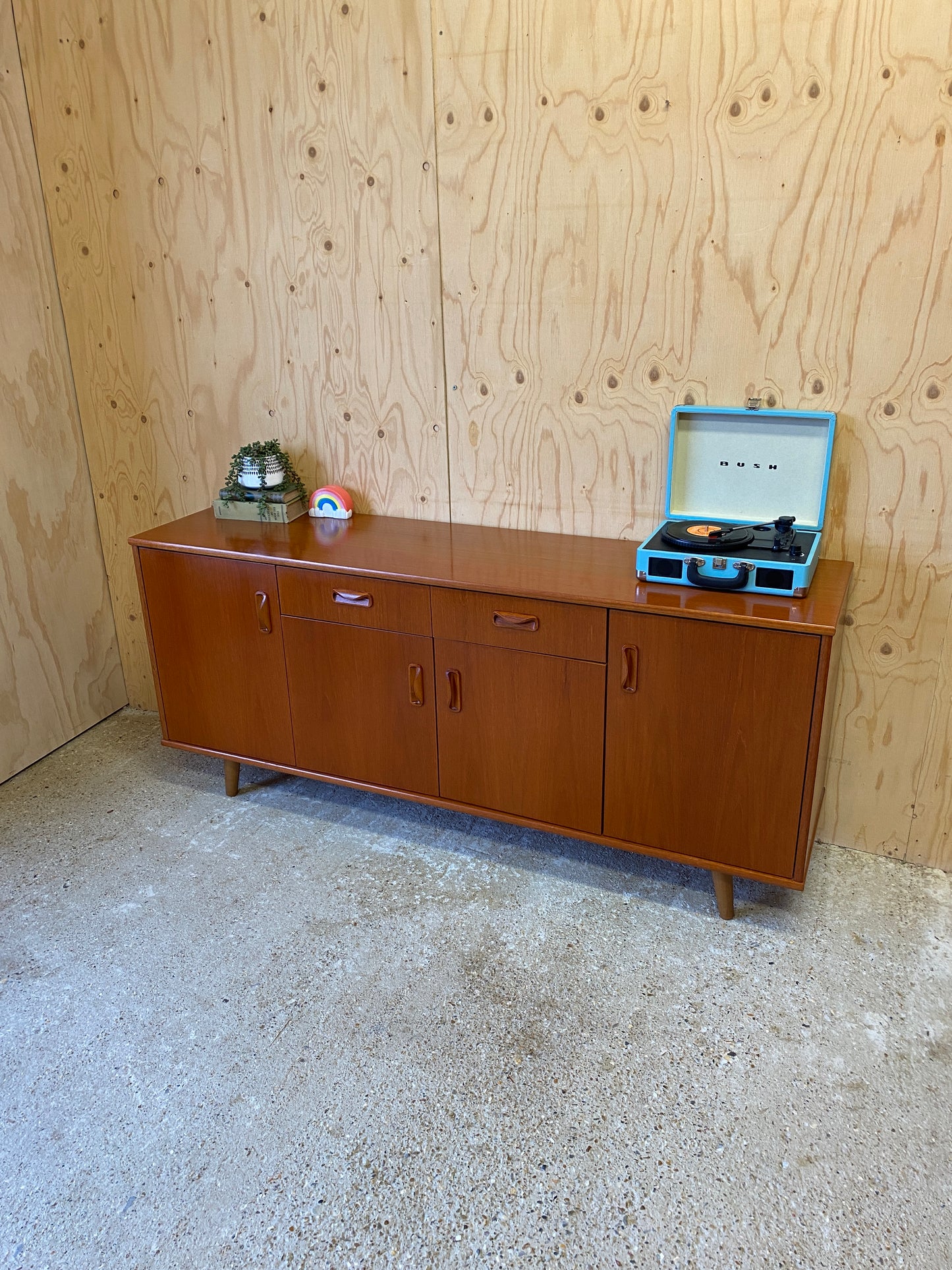 Retro Vintage GPlan Sideboard on Wooden Tapered Legs