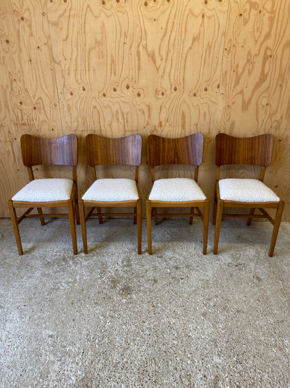 Four Bouclé Dining Chairs