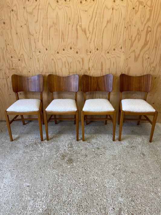 Four Bouclé Dining Chairs
