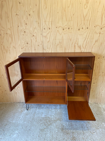 Retro Vintage Mid Century Sideboard Drinks Cabinet by British makers GPlan on Black Hairpin Legs