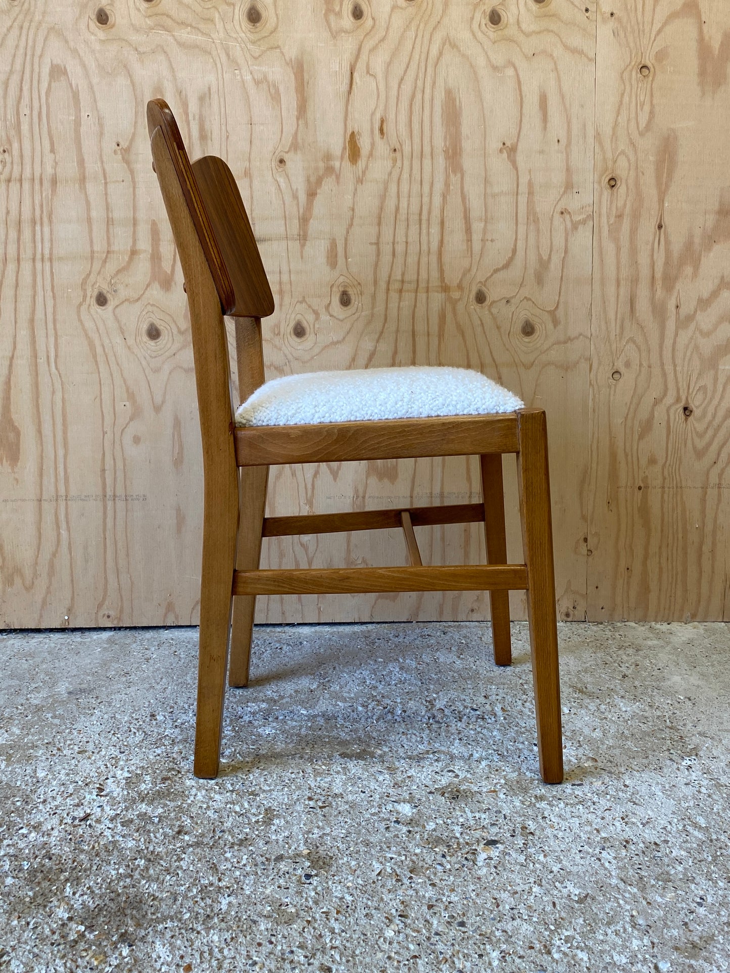Four Bouclé Dining Chairs