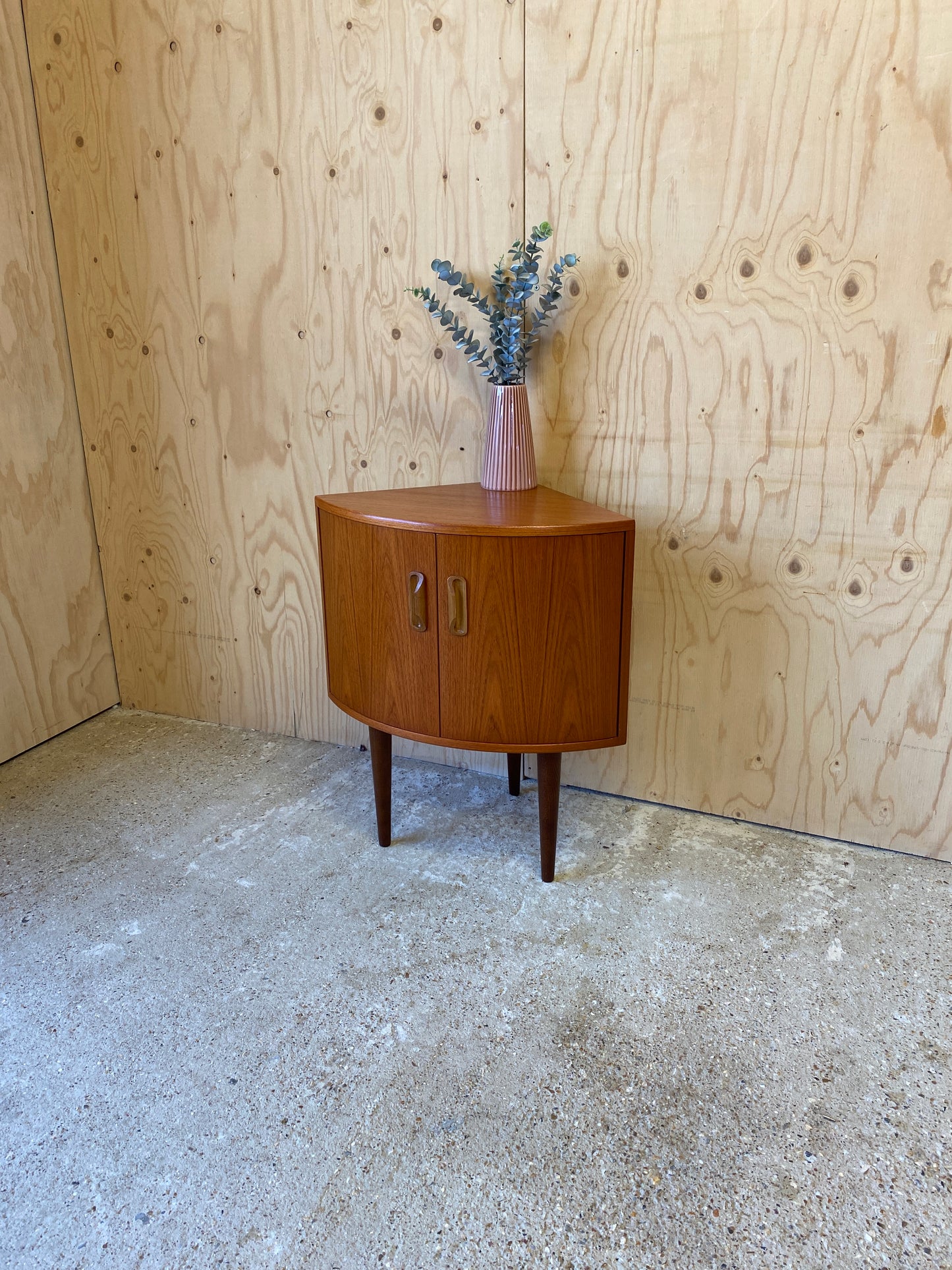 Retro GPlan Fresco Corner Cabinet on Wooden Tapered Legs