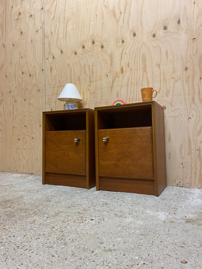 Vintage Bedside Tables by British makers Meredew