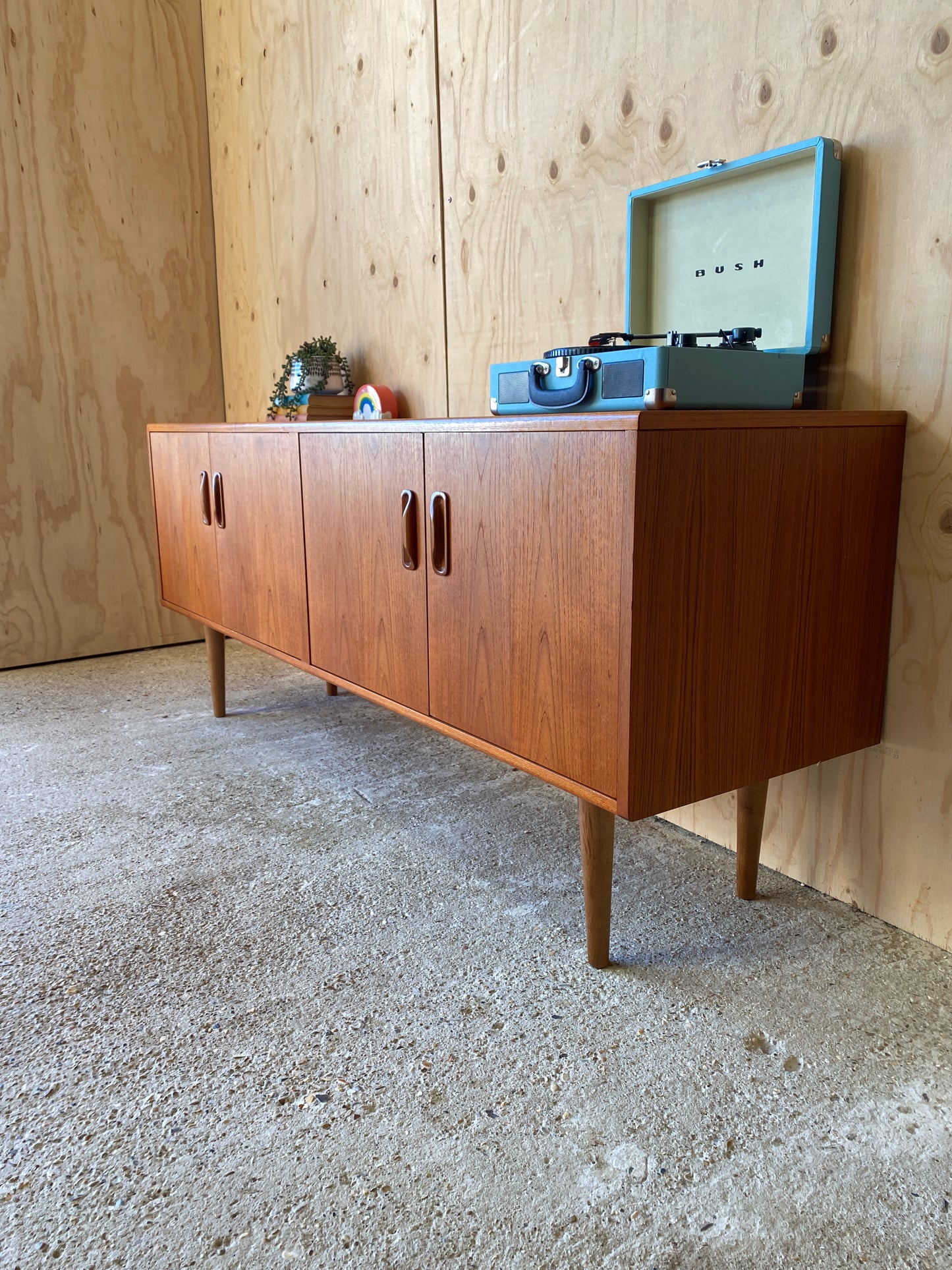 Retro Vintage Sideboard by British makers GPlan on Wooden Tapered Legs