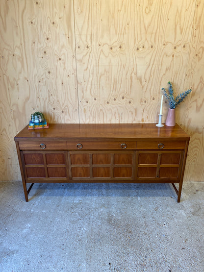 Vintage Mid Century Sideboard by British makers Nathan 'Squares' model