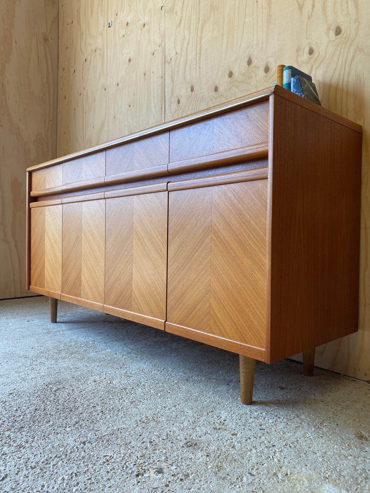 Vintage GPlan Chevron Sideboard