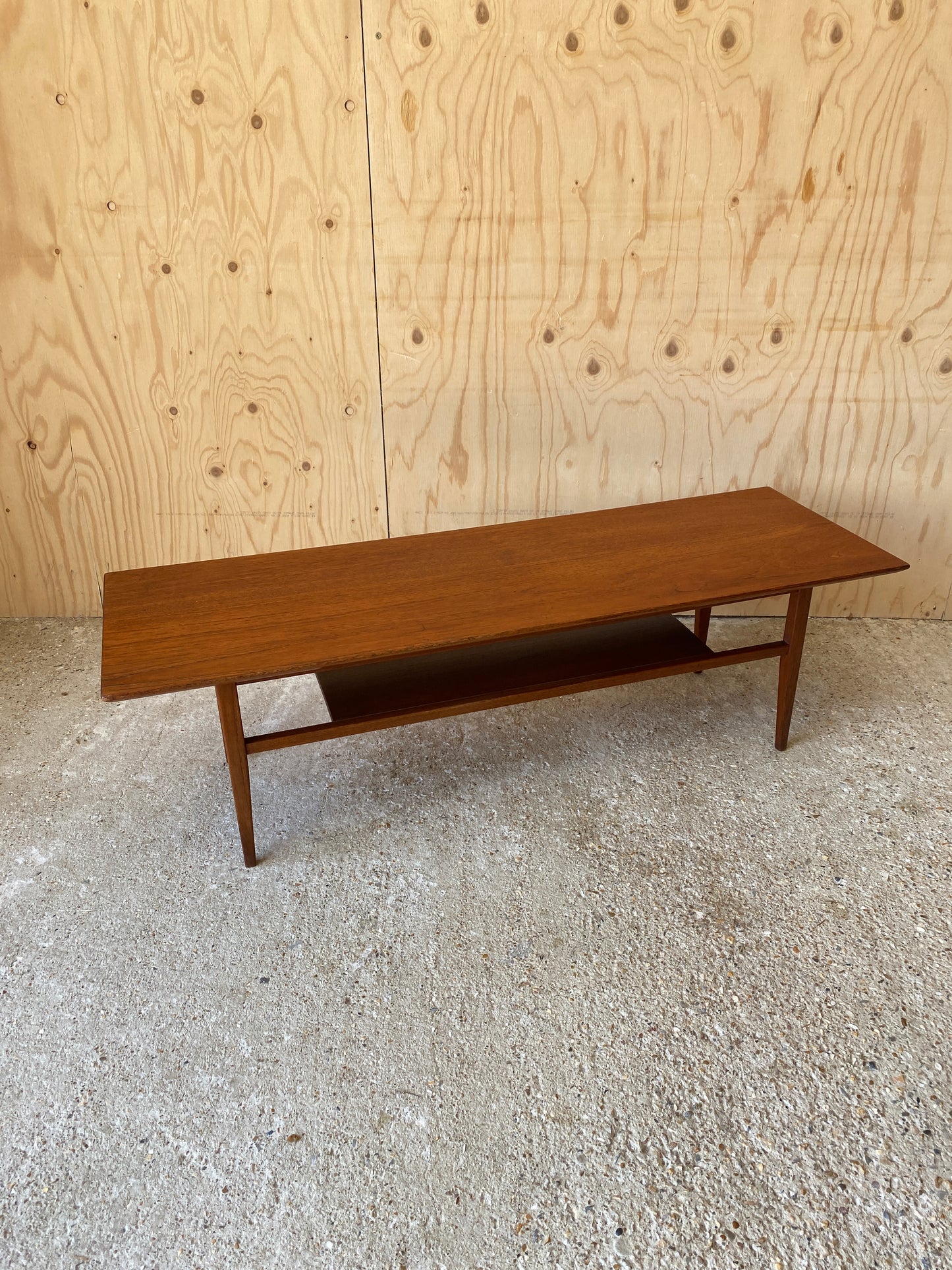 Mid Century Retro Two Tier Teak Coffee Table