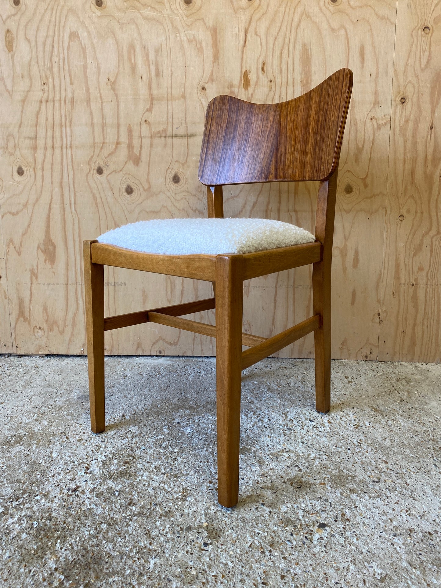 Four Bouclé Dining Chairs