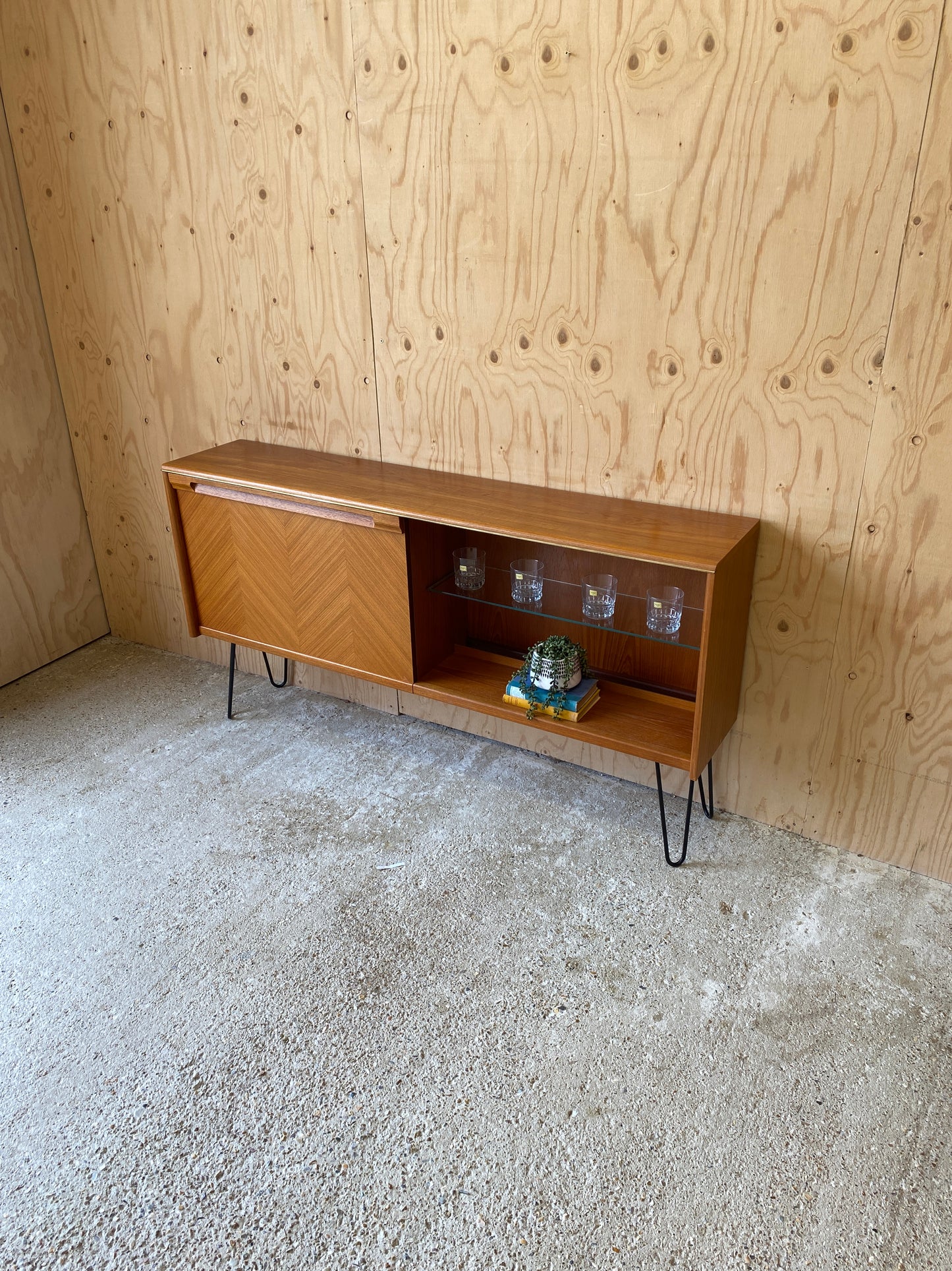 Vintage GPlan Chevron Sideboard