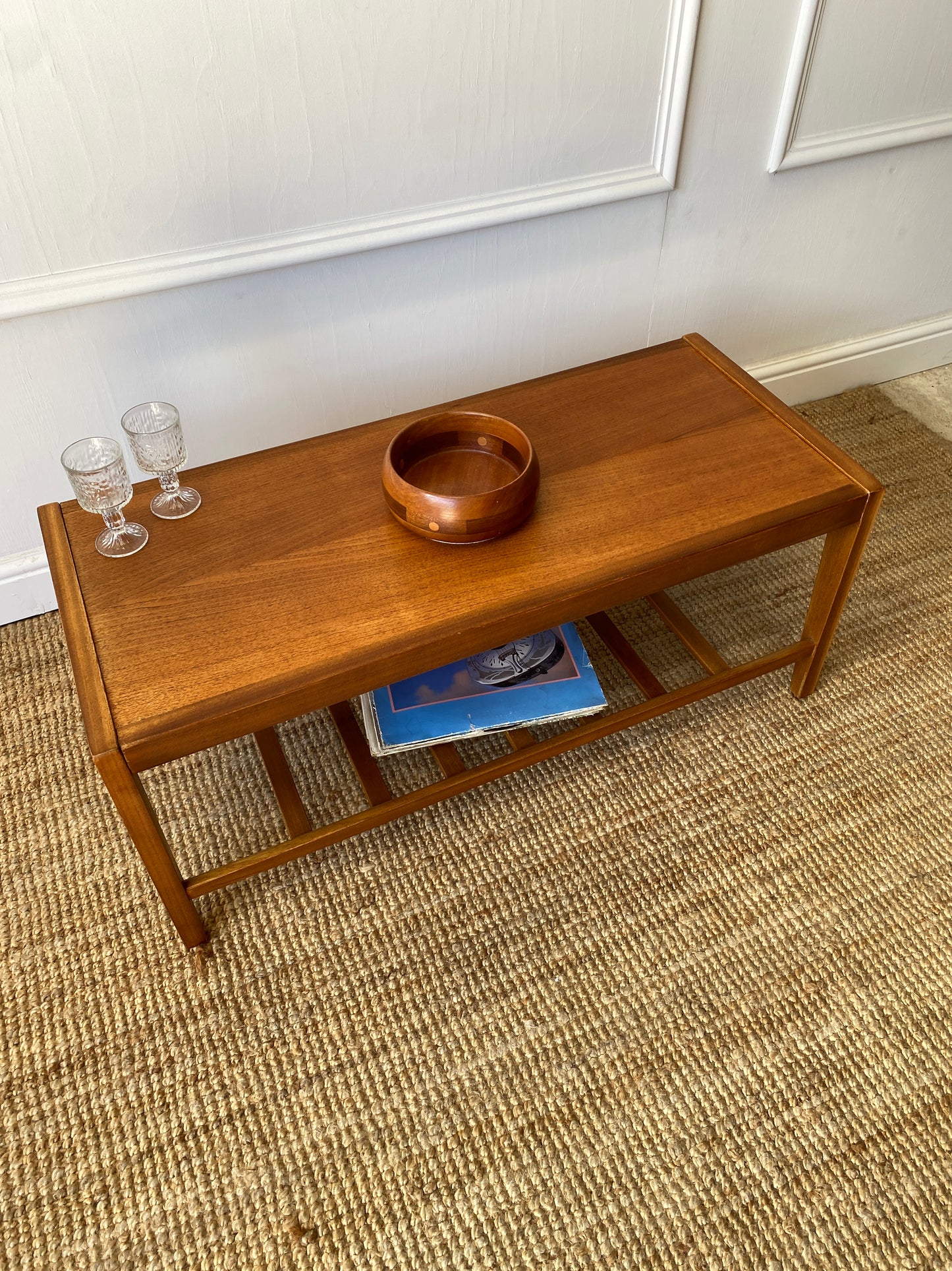 Coffee Table with Slatted Shelf