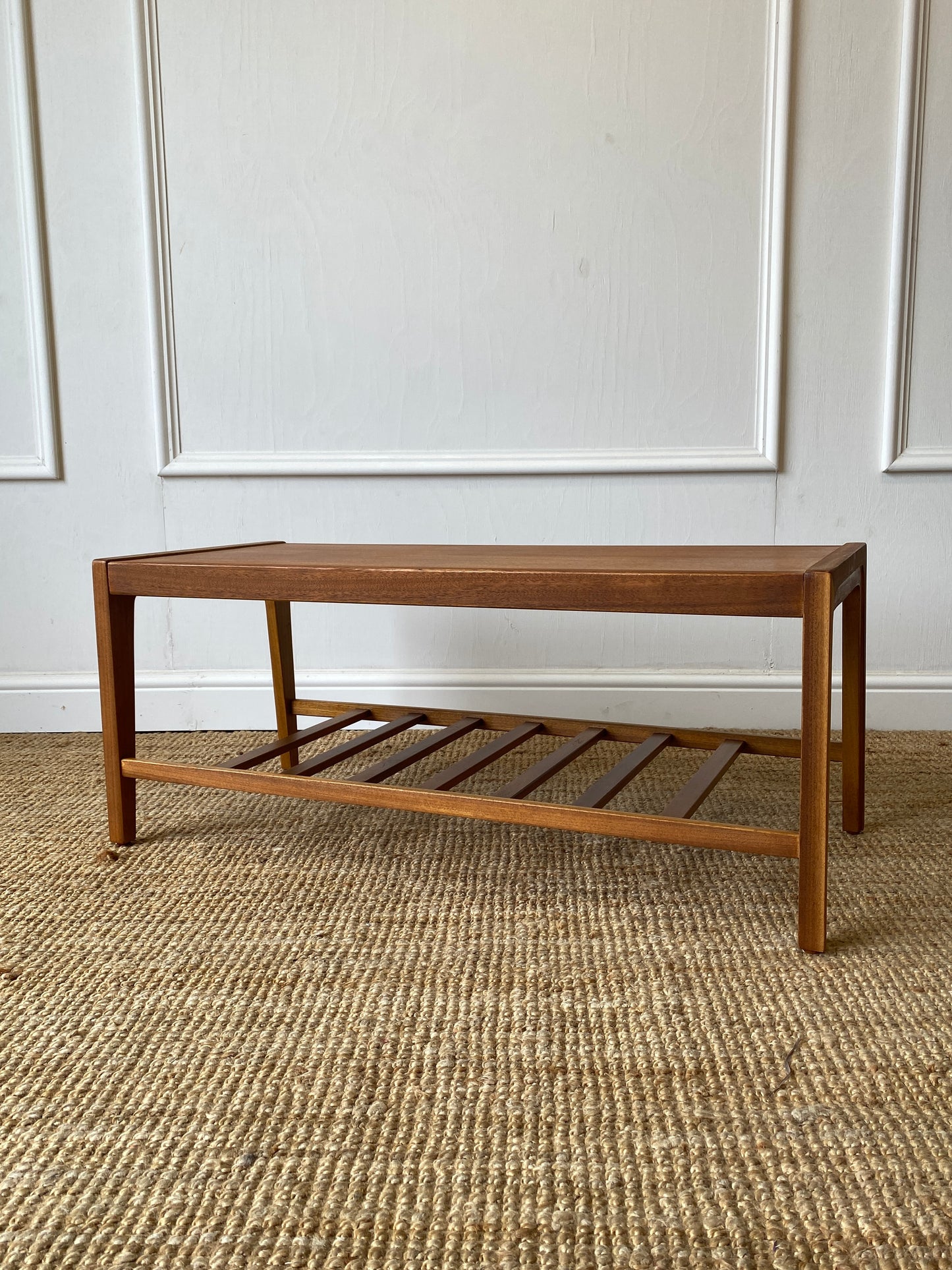 Coffee Table with Slatted Shelf
