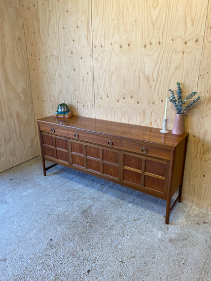 Vintage Mid Century Sideboard by British makers Nathan 'Squares' model