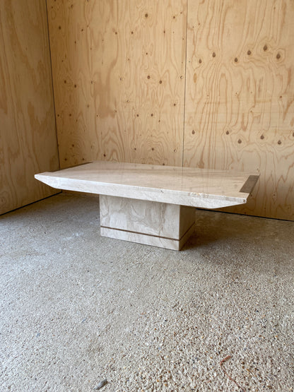 Vintage Italian Travertine Coffee Table