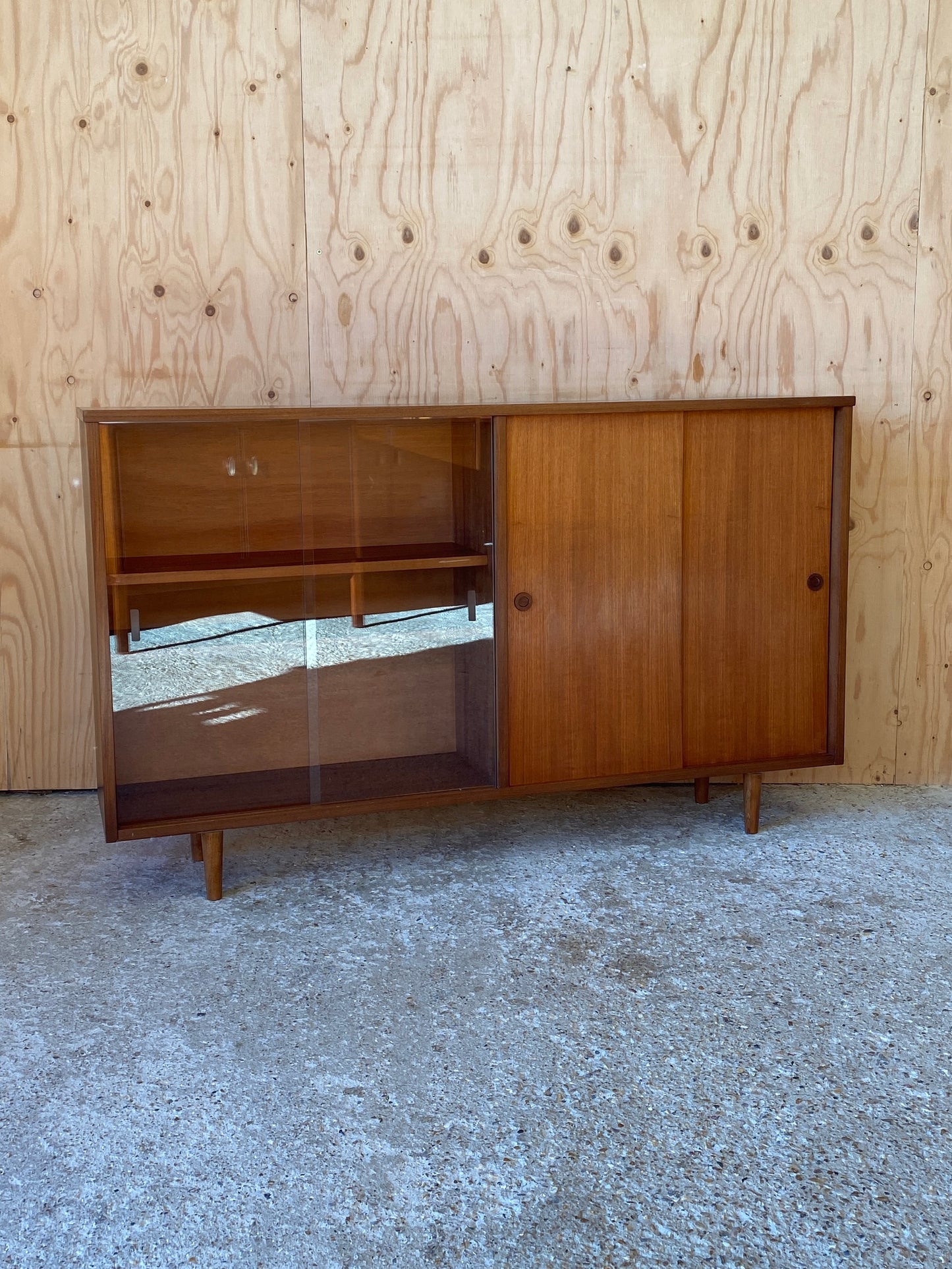 Wooden & Glass Door Cabinet