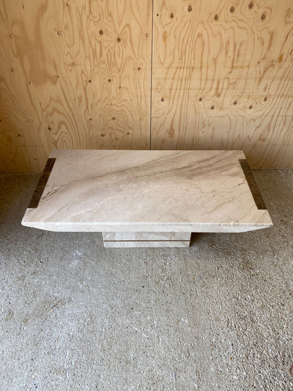 Vintage Italian Travertine Coffee Table