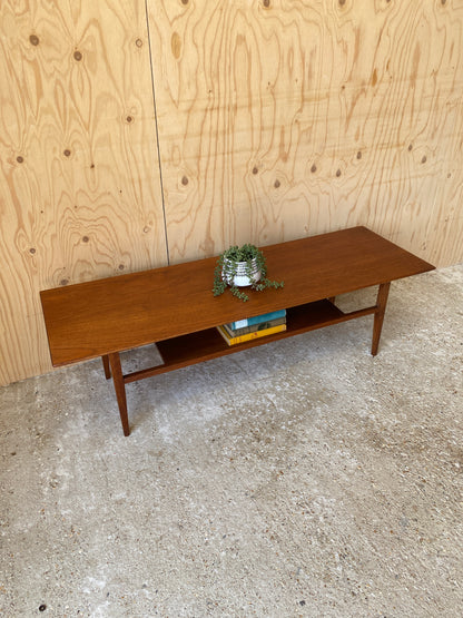 Mid Century Retro Two Tier Teak Coffee Table