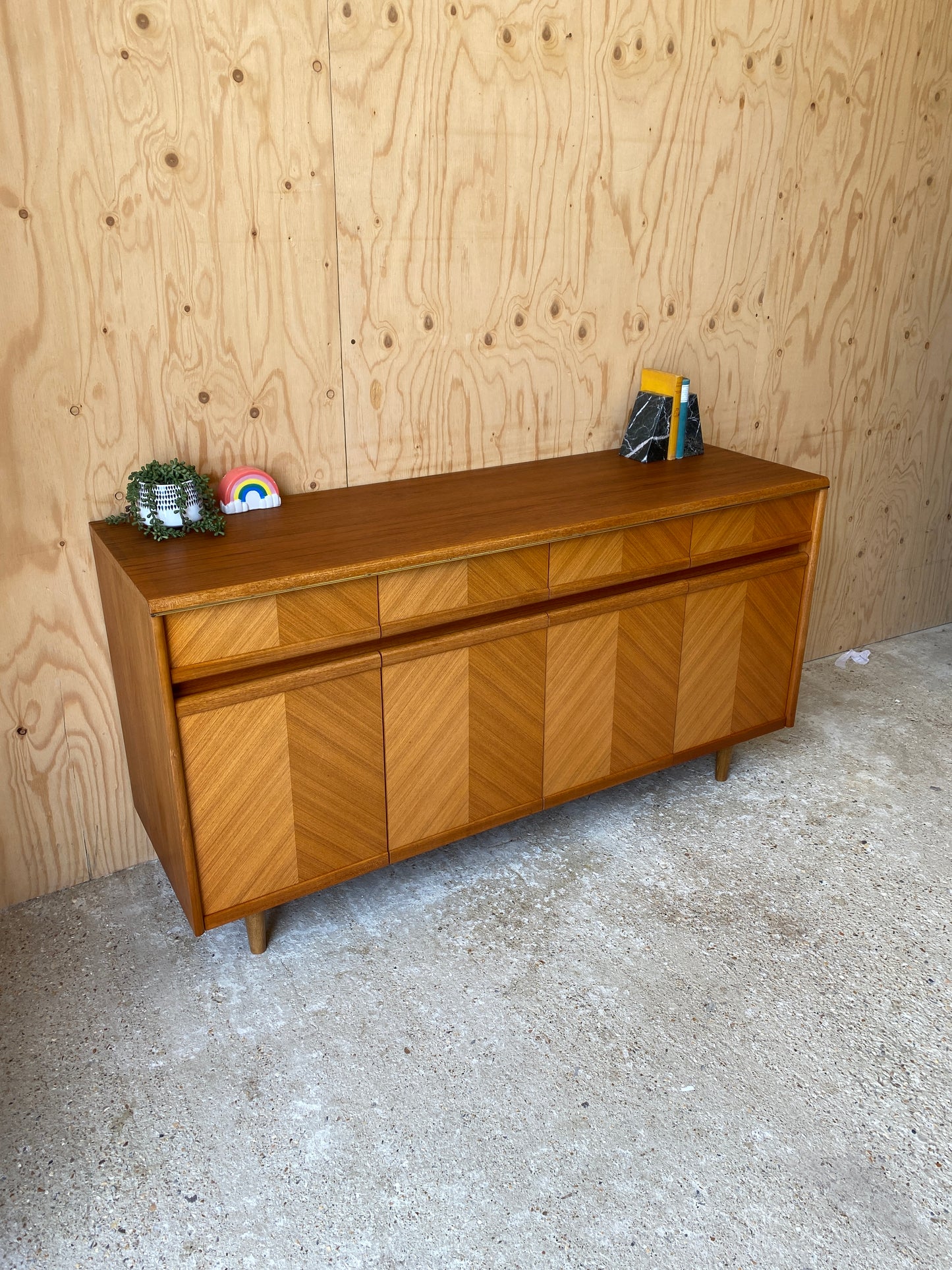 Vintage GPlan Chevron Sideboard