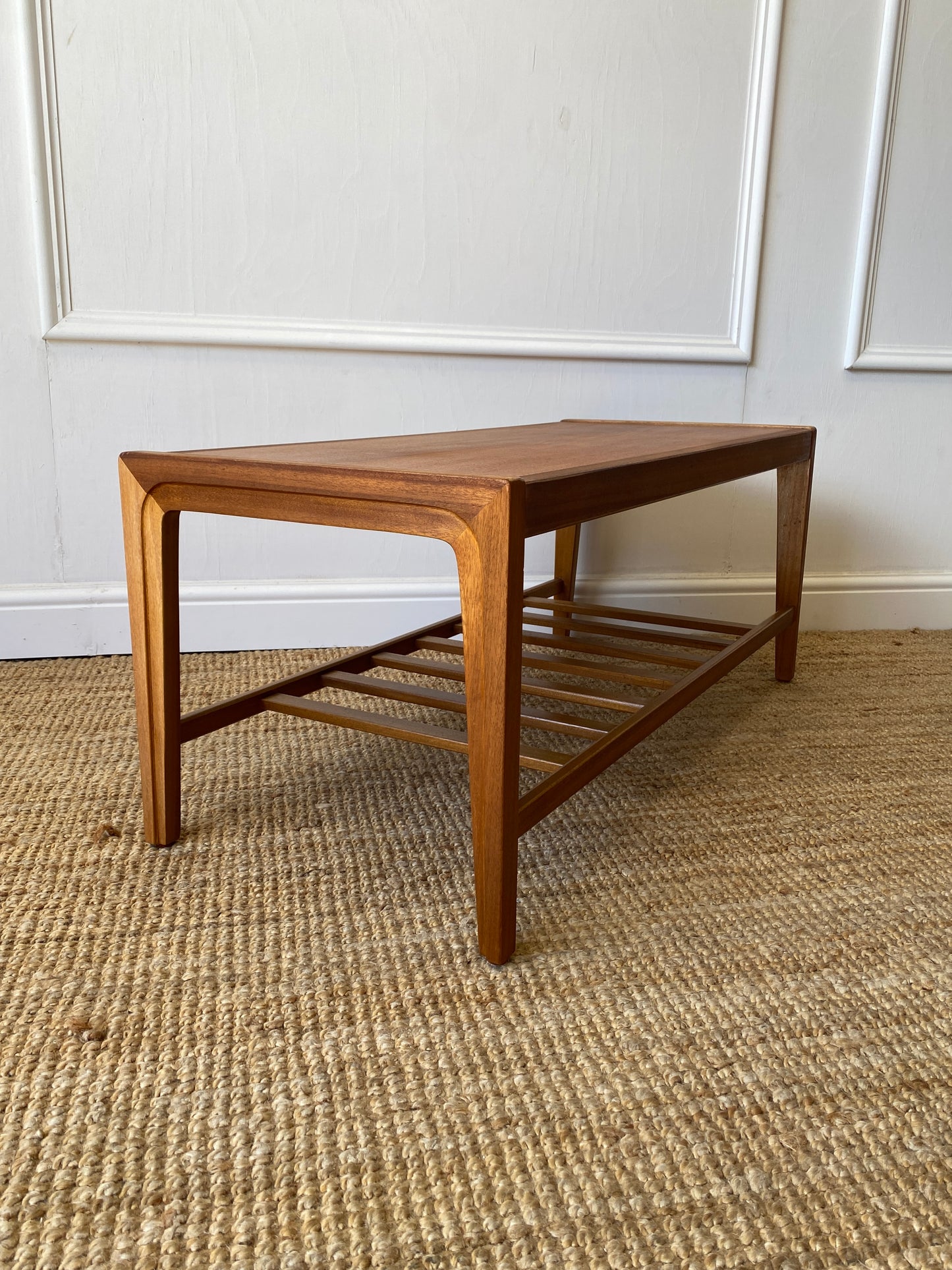 Coffee Table with Slatted Shelf