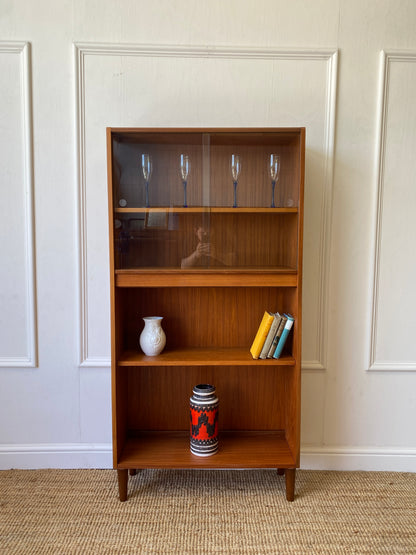 GPlan Bookcase With Glass Sliding Doors