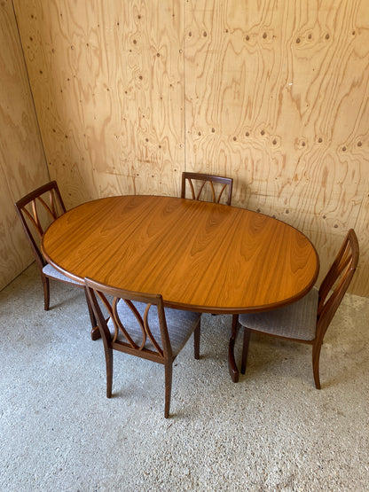 Vintage GPlan Extending Dining Table & Six GPlan Dining Chairs