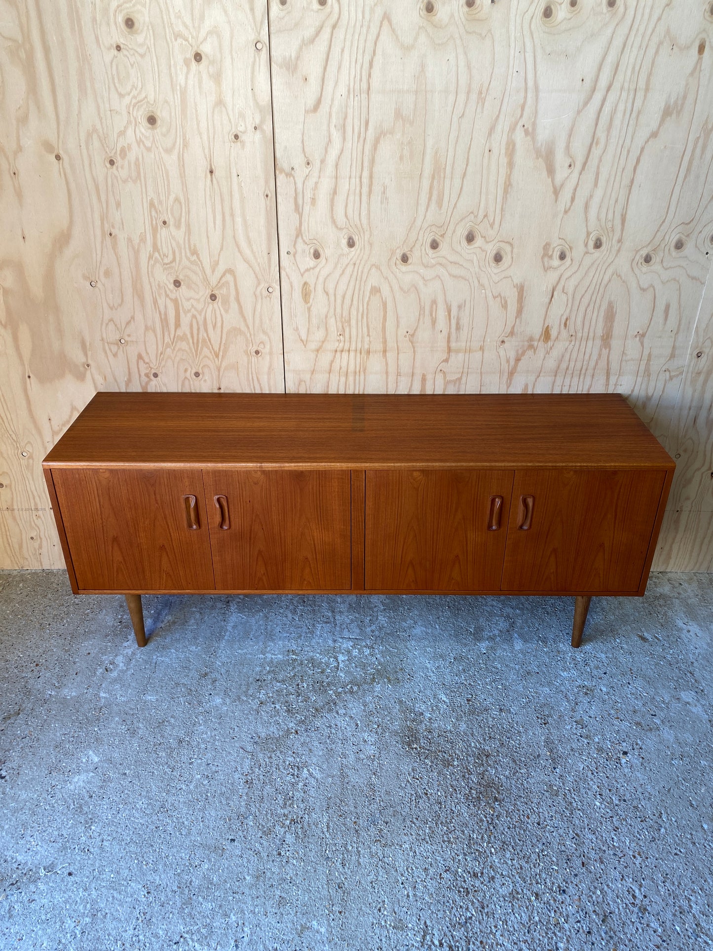 Retro Vintage Sideboard by British makers GPlan on Wooden Tapered Legs