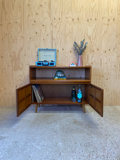 Mid Century Retro Vintage Sideboard by Nathan on Wooden Tapered Legs