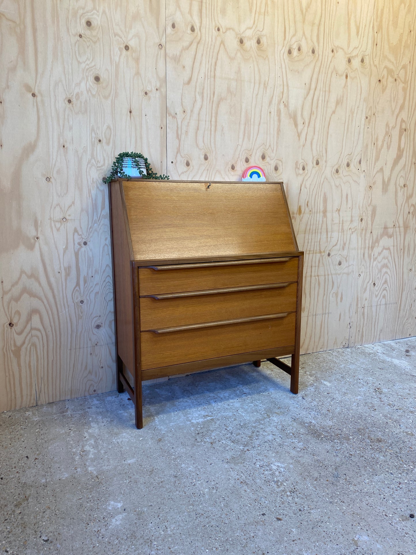 Mid Century Vintage Danish Style Bureau