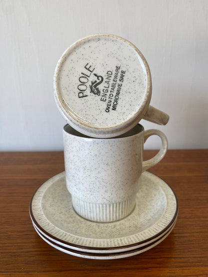 Poole Pottery Parkstone Cups & Saucers