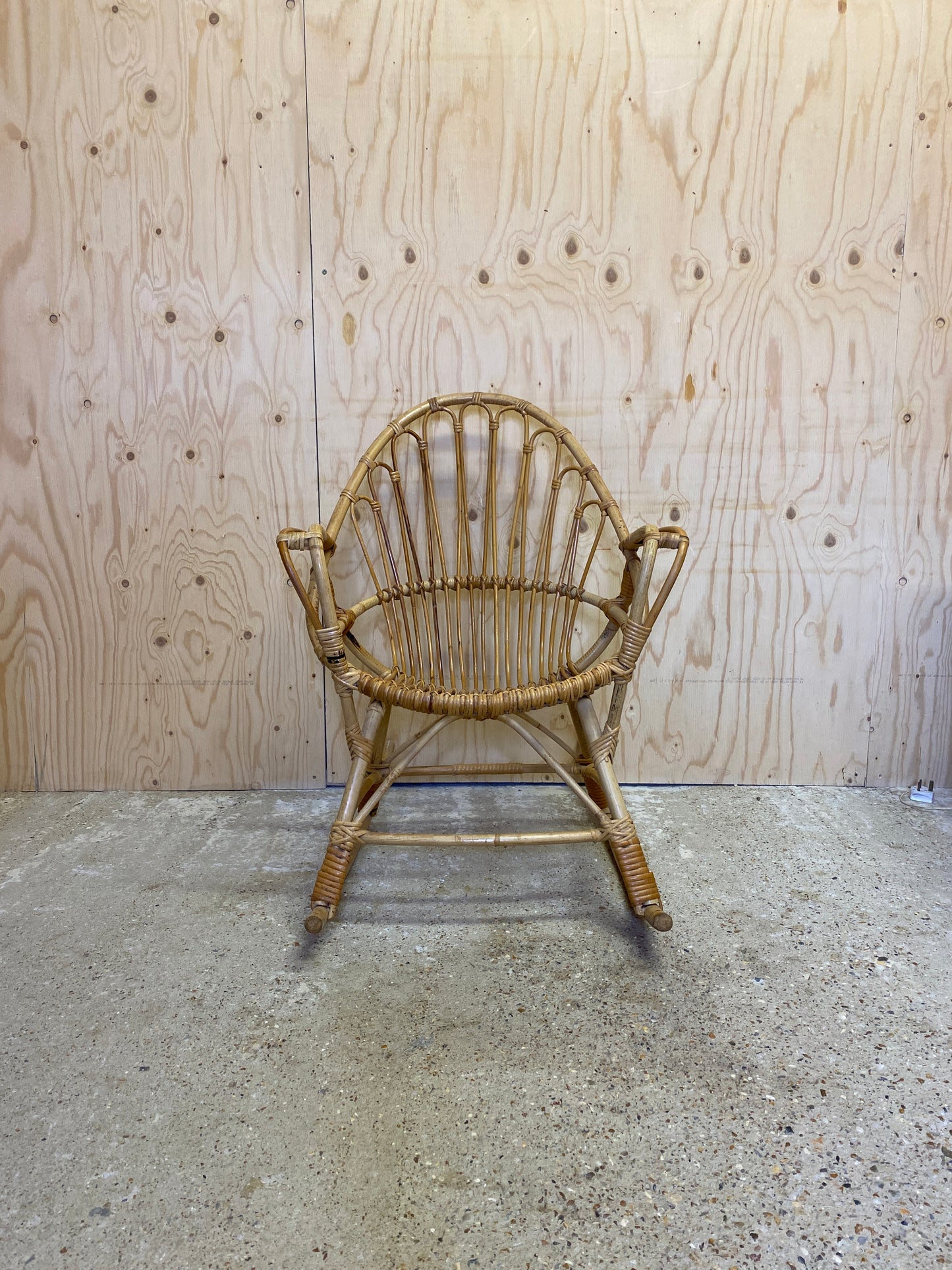 Bamboo Italian Style Rattan Rocking Chair