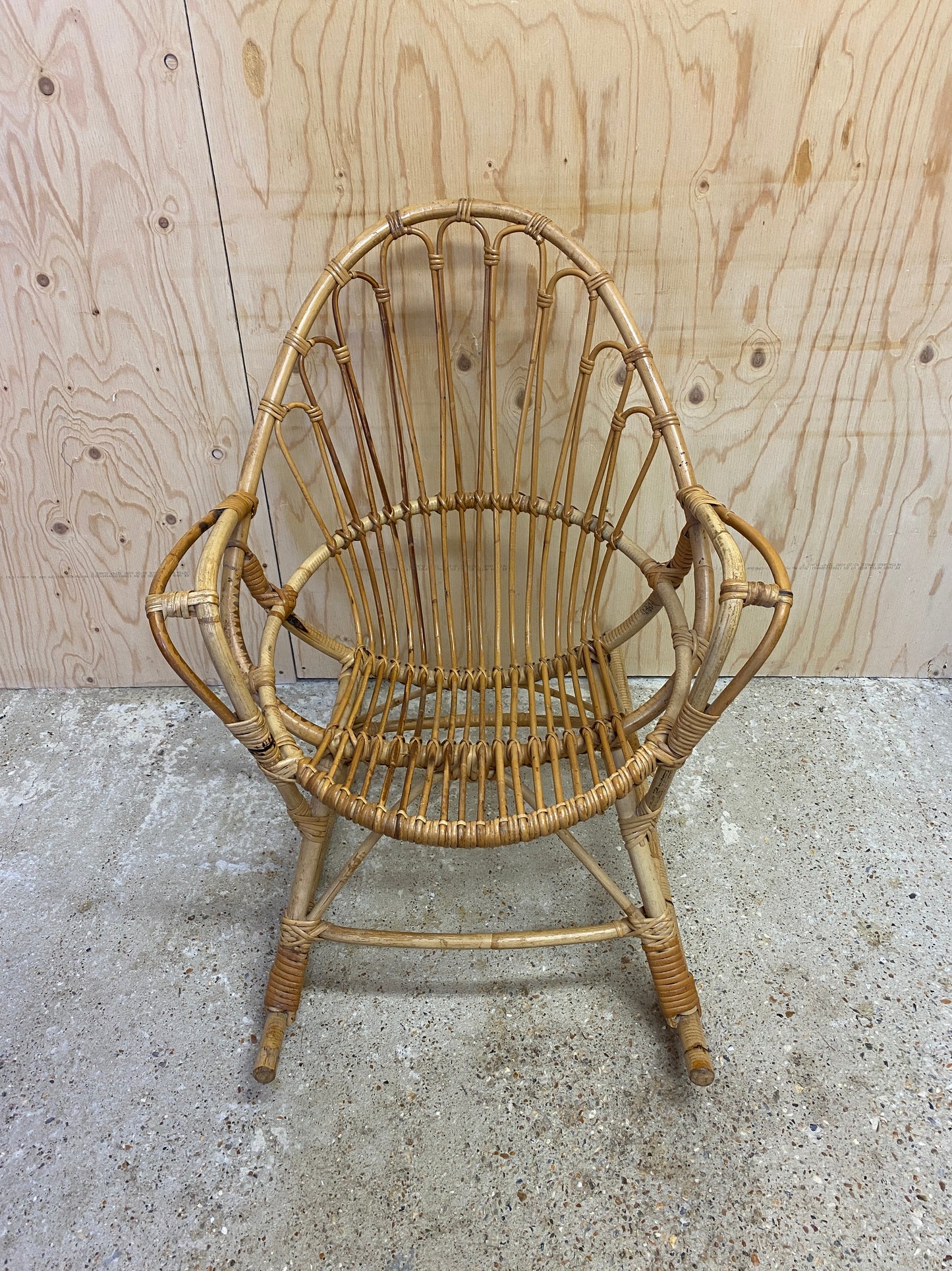 Bamboo Italian Style Rattan Rocking Chair