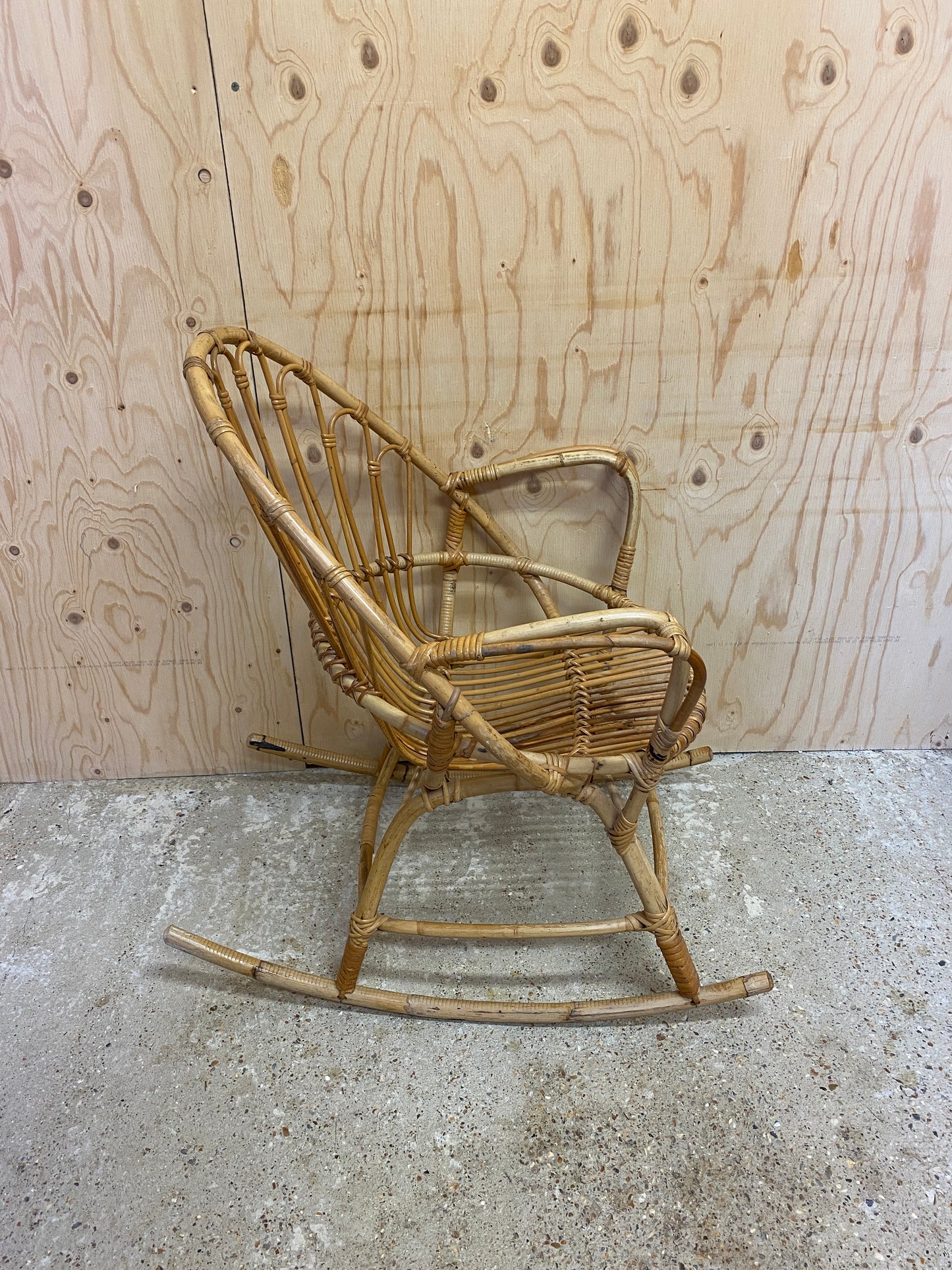 Bamboo Italian Style Rattan Rocking Chair