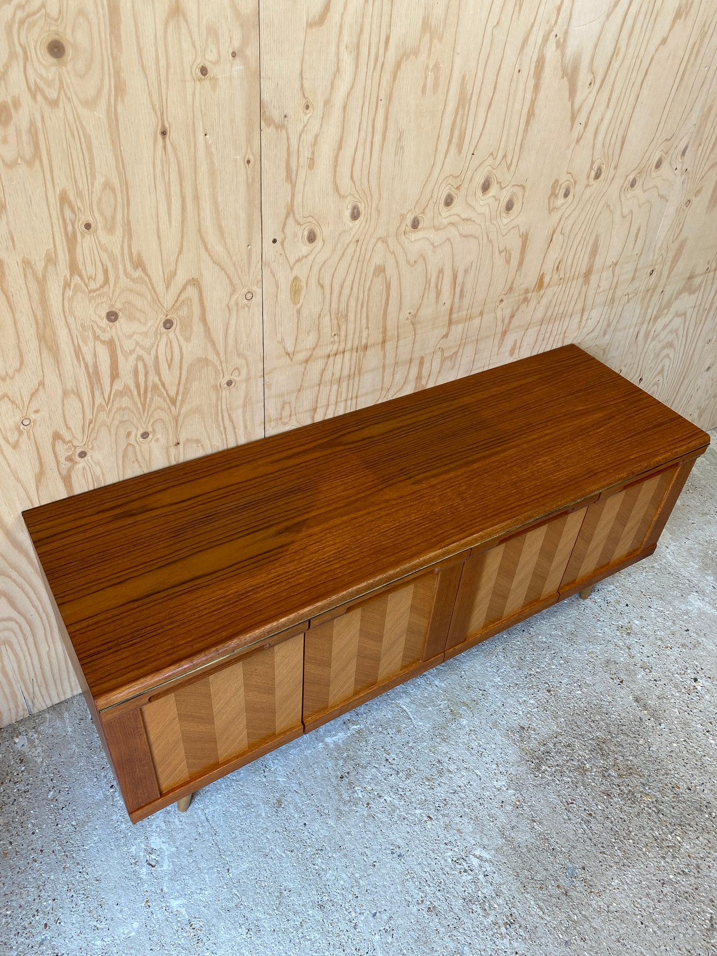 GPlan Chevron Sideboard on Wooden Tapered Legs