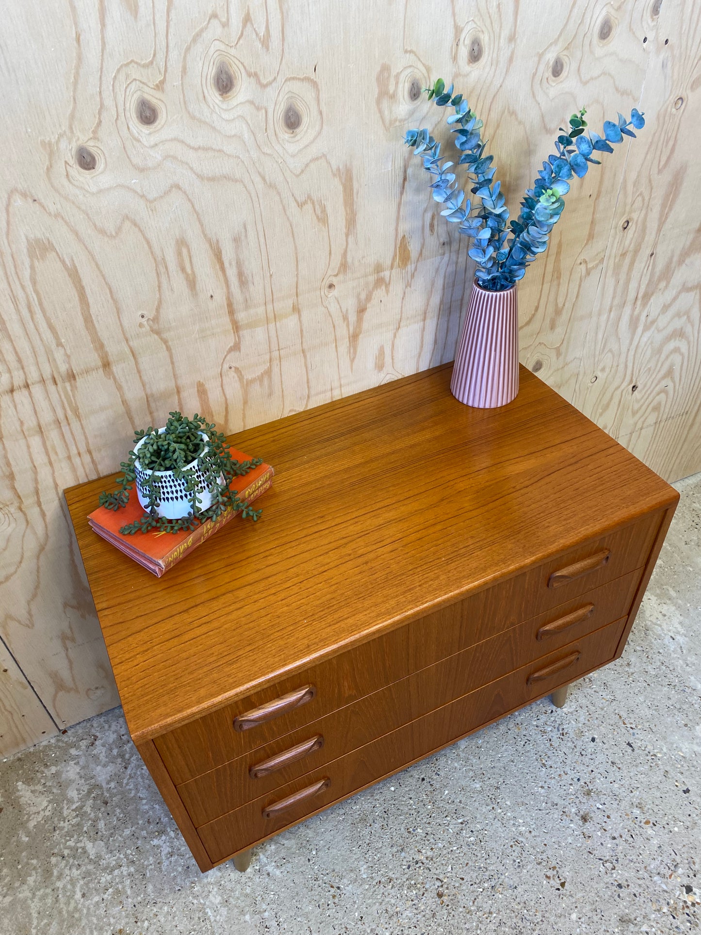 GPlan Chest of Drawers on Wooden Tapered Legs