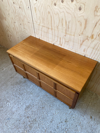 Mid Century Retro Vintage Nathan Sideboard on Black & Gold Tapered Legs