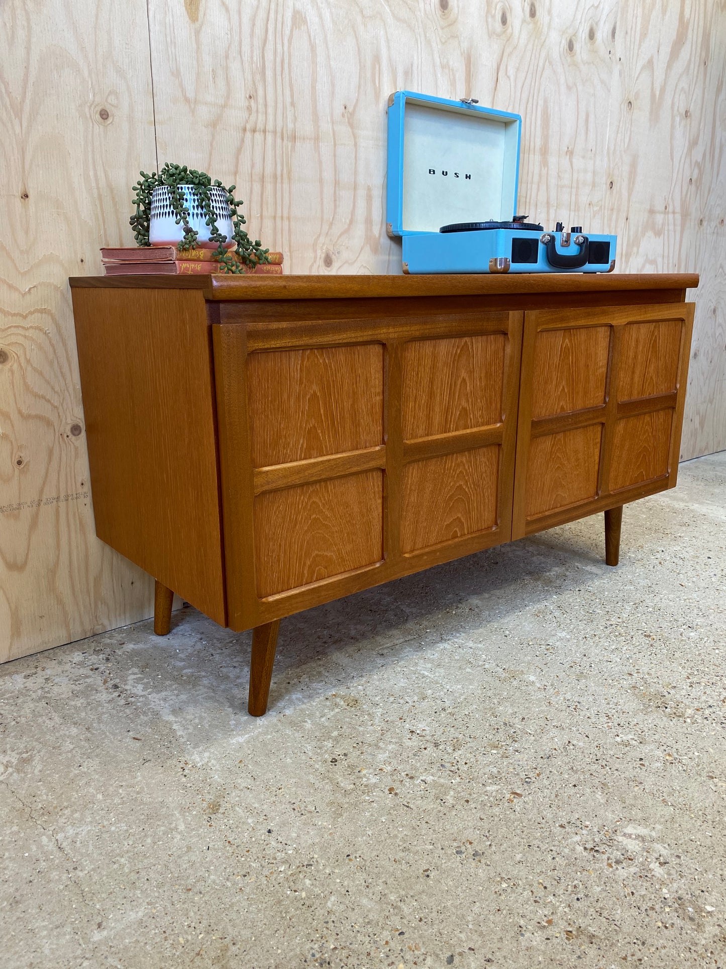 Nathan Squares Sideboard on Wooden Tapered Legs