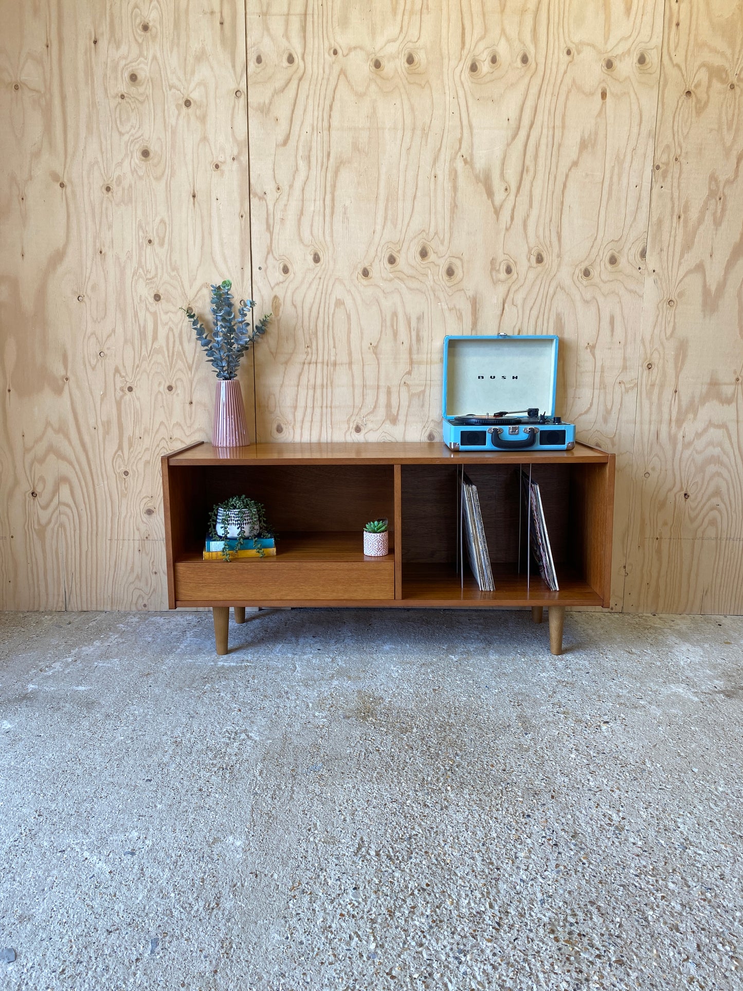 Retro Sideboard with Vinyl Dividers