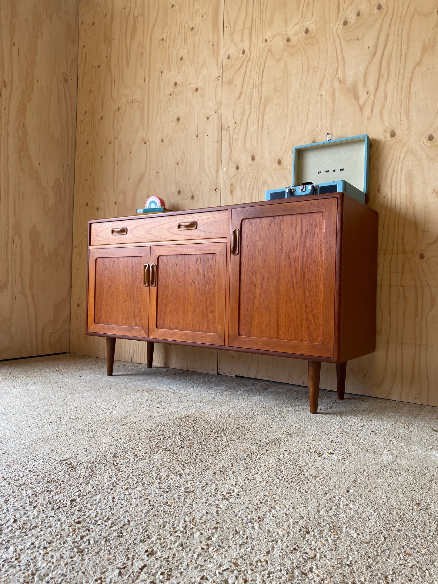 GPlan Fresco Sideboard with Drawer on Wooden Tapered Legs