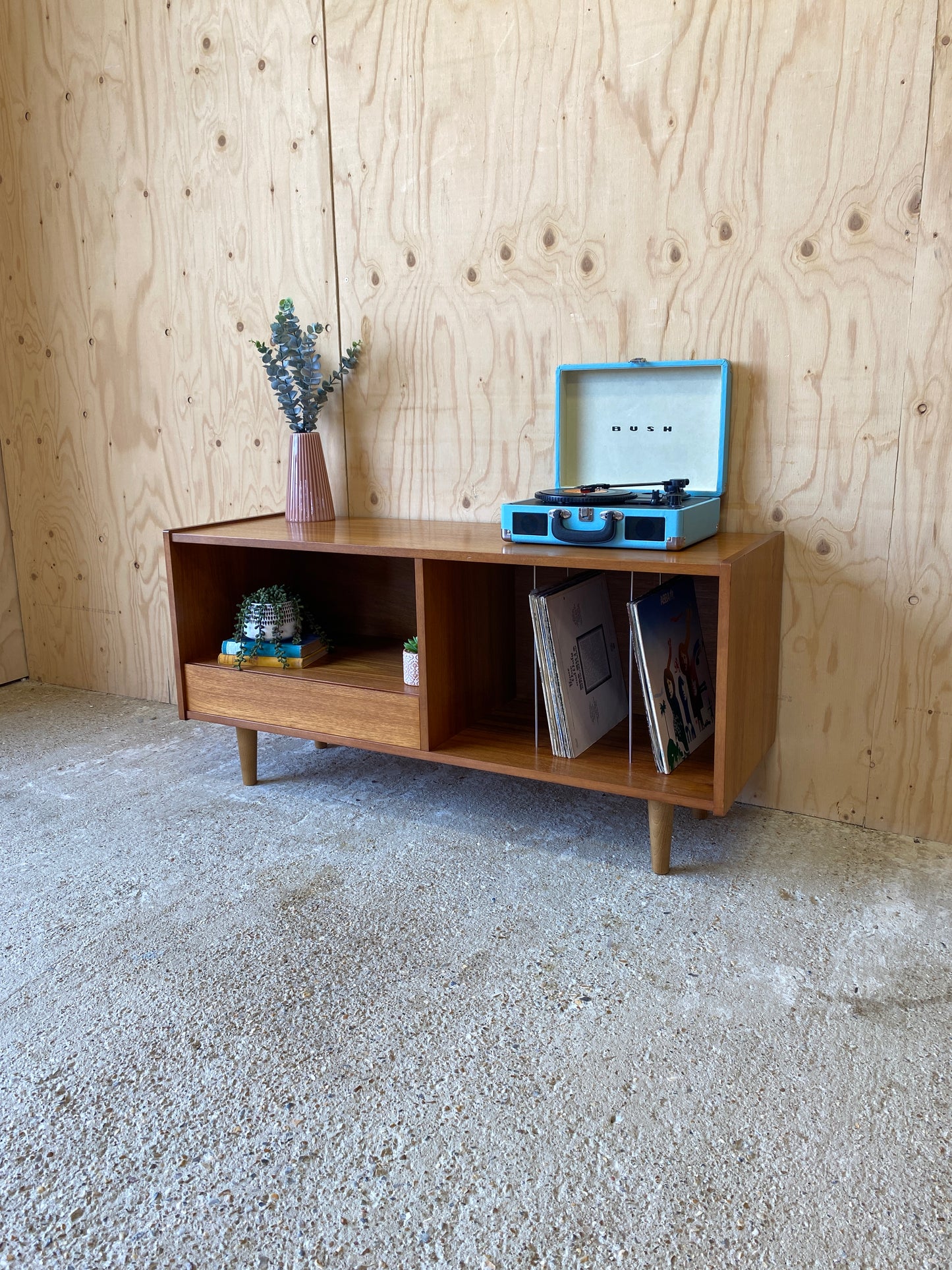 Retro Sideboard with Vinyl Dividers