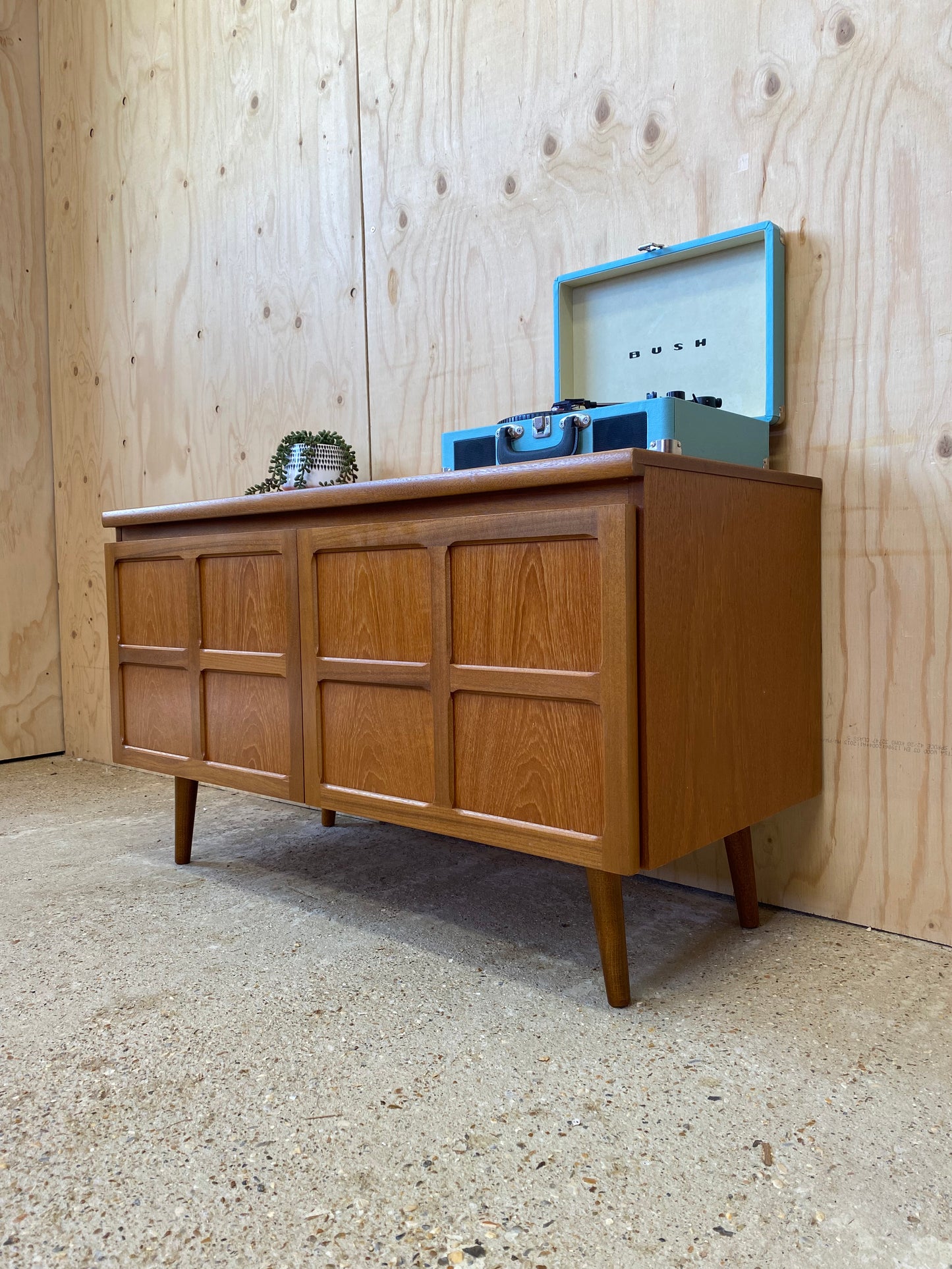 Nathan Squares Sideboard on Wooden Tapered Legs