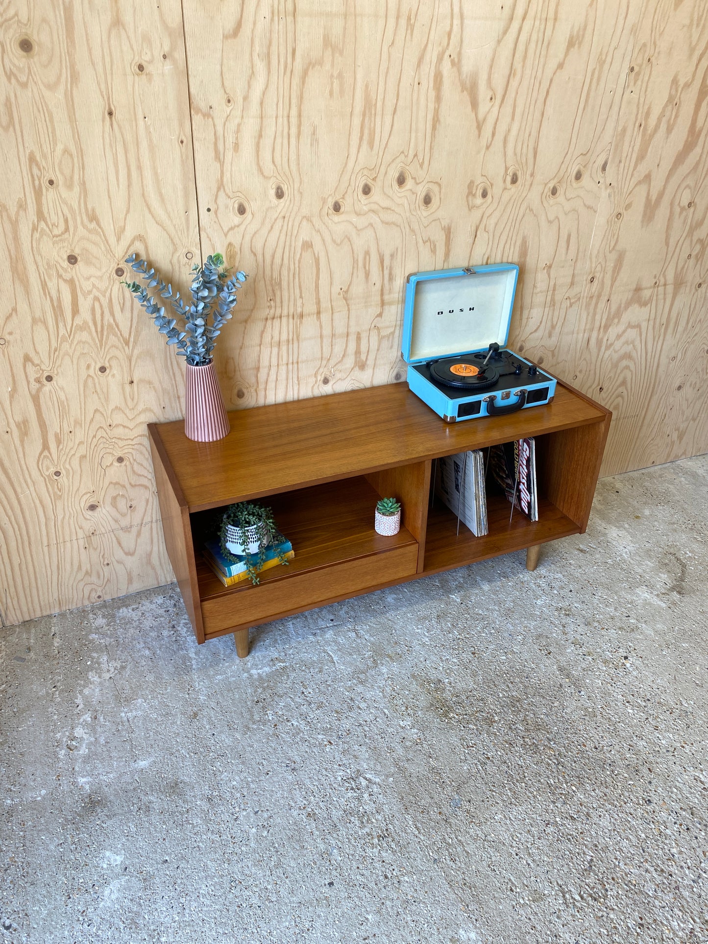 Retro Sideboard with Vinyl Dividers