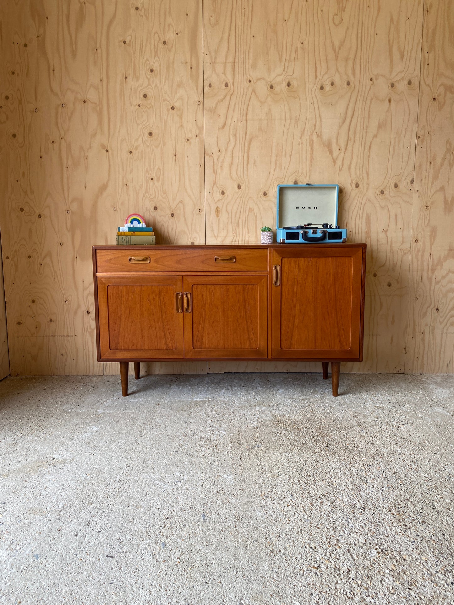 GPlan Fresco Sideboard with Drawer on Wooden Tapered Legs