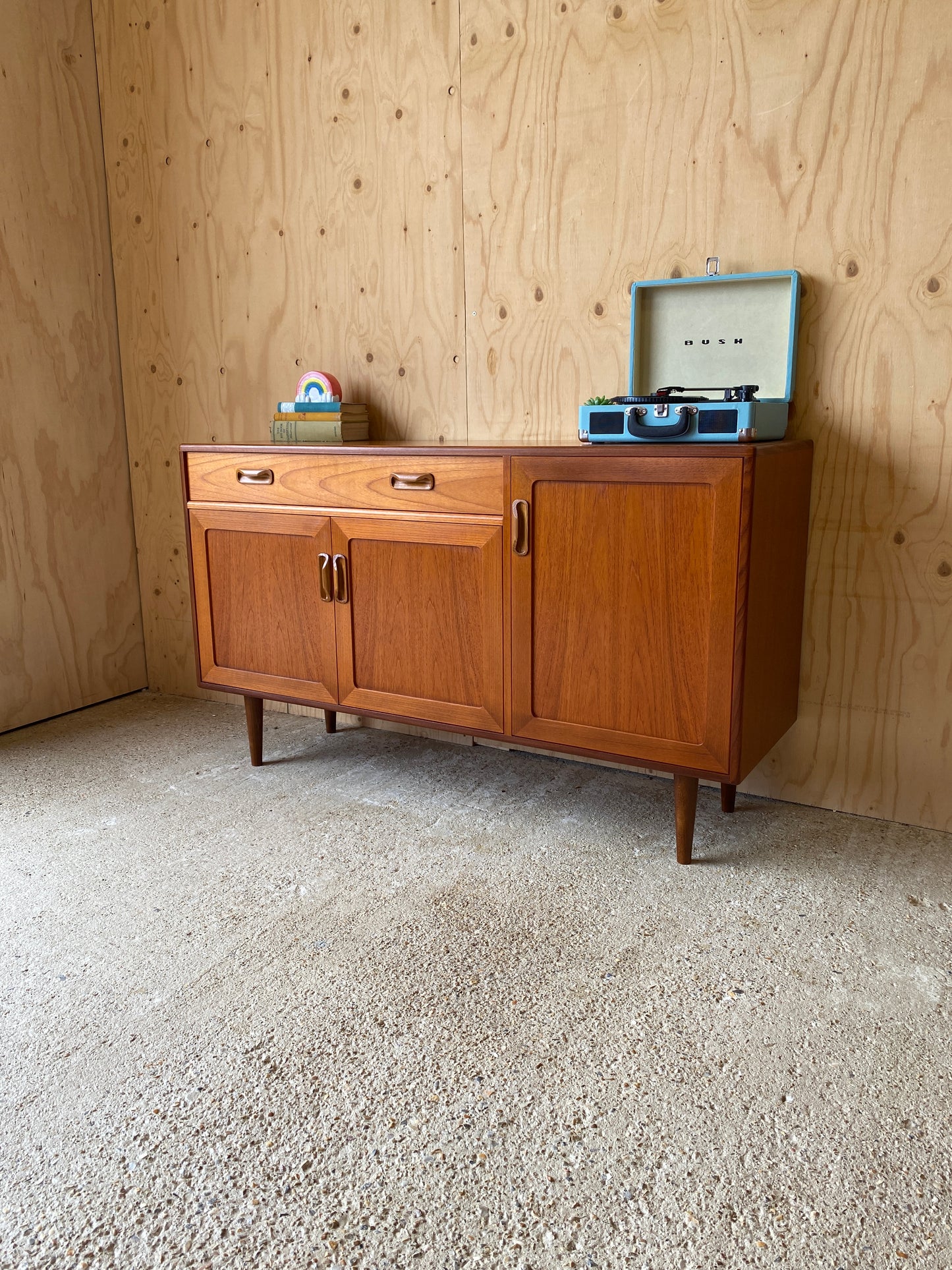 GPlan Fresco Sideboard with Drawer on Wooden Tapered Legs