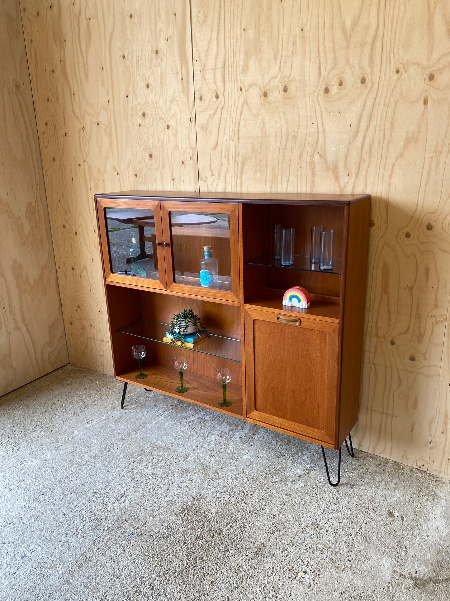 GPlan Fresco Sideboard on Black Hairpin Legs