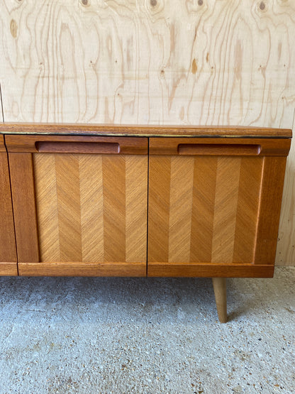 GPlan Chevron Sideboard on Wooden Tapered Legs