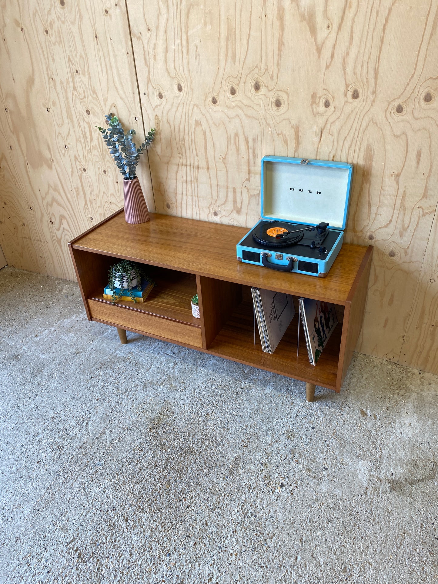 Retro Sideboard with Vinyl Dividers